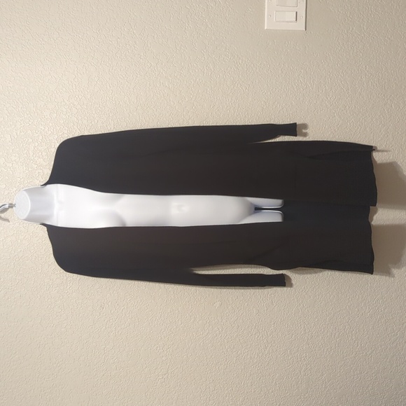 89th & Madison Sweaters - 89th & Madison black long sleeve long open front cardigan sweater